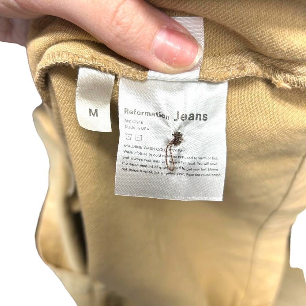 Reformation Dylan Jacket Wheat Khaki Wash Size Medium - Picture 9 of 11
